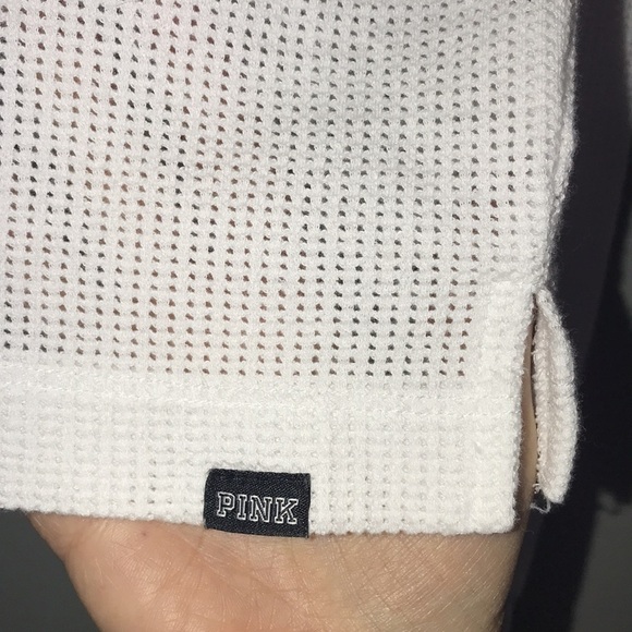 EUC PINK Netted Cropped Hoodie Size XS​​​​ - Picture 4 of 6